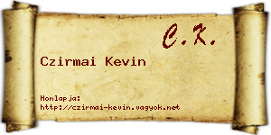 Czirmai Kevin névjegykártya